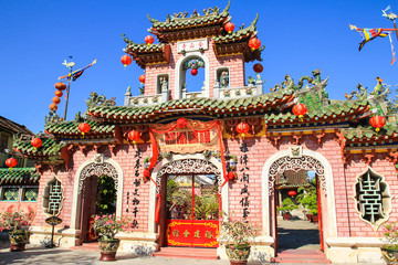 Fototapeta premium Phuc Kien Assembly Hall in Hoi An Ancient Town, Vietnam.
