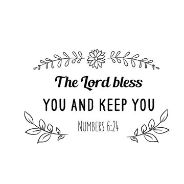 Calligraphy Saying For Print. Vector Quote. The Lord Bless You And Keep You