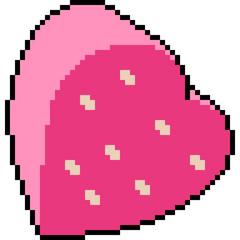 vector pixel art pink heart