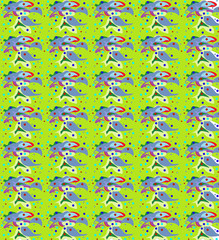 Fototapeta premium Mixed pattern original design and digital drawing. It can be used in web, wallpaper, ceramic and fabric designs.