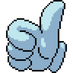 Obraz premium vector pixel art thumb up