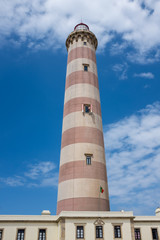 Fototapeta na wymiar Farol da Praia da Barra lighthouse, Aveiro, Portugal