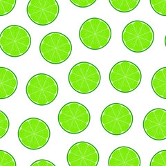 Lime seamless pattern vector.
