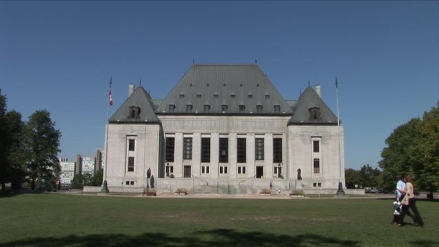 The Supreme court of Canada in west of Parliament Hill in Ottawa Canada