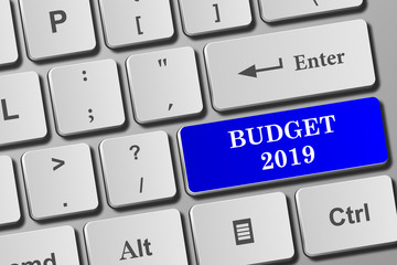 Budget 2019 button on keyboard