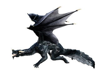 Fototapeta premium 3D renderowania Bajkowy smok na białym tle