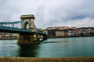 Fototapeta na wymiar Ponte delle Catene - Budapest