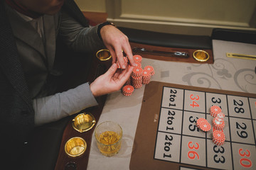 man playing roulette