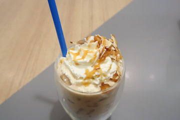 dessert with whipped cream