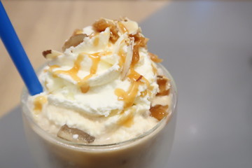 dessert with whipped cream