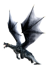 Fototapeta premium 3D Rendering Fairy Tale Dragon on White