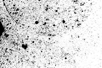black spots splashing on white background 