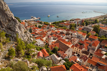 Omis, Croatia - Adriatic Sea View from The Fortress Mirabella (Peovica)