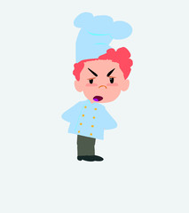 Chef is slightly angry.