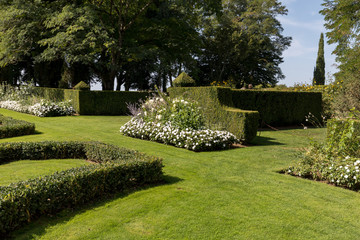 The picturesque Jardins du Manoir d Eyrignac in Dordogne. France