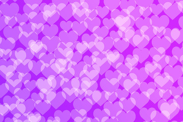 Bokeh lights with hearts gradient background template
