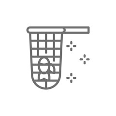 Fishing net line icon.