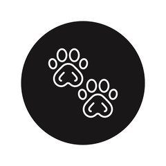Paw prints vector icon