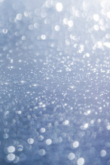 detail of ice with bokeh