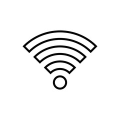 wifi line icon on white background