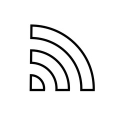 wifi line icon on white background