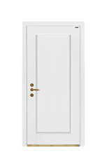 White Metallic Door With Golden Handle
