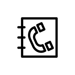 phone book outline vector icon