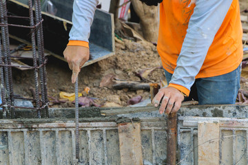 Labor at construction site