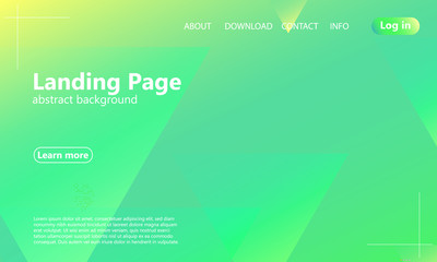 Website landing page. Geometric minimal design. 