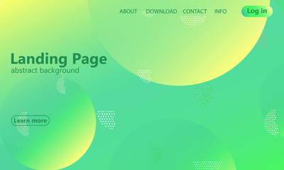Website landing page. Geometric minimal design.