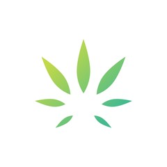 cannabis leaf hemp logo vector icon illustration
