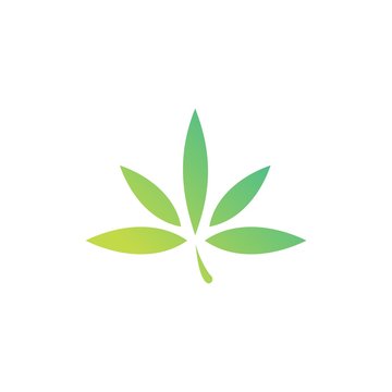 cannabis leaf hemp logo vector icon illustration