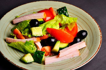 fresh vegetable salad,close-up