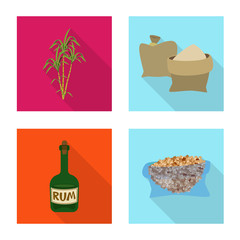 Vector illustration of plant and plantation symbol. Collection of plant and agriculture  stock vector illustration.