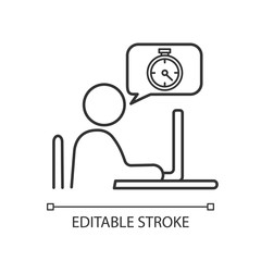 Time management linear icon