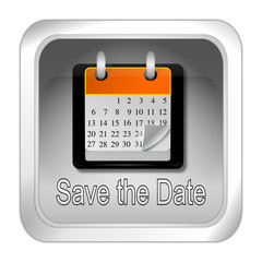 Save the Date Button - 3D illustration