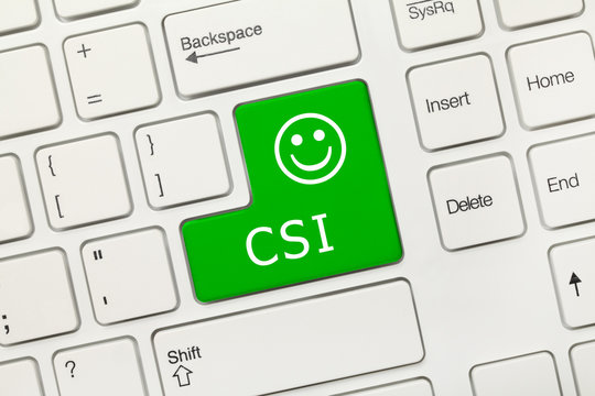 White conceptual keyboard - CSI (green key)