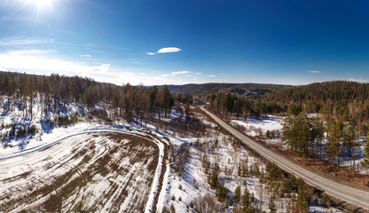 Parking next to the ski resort.