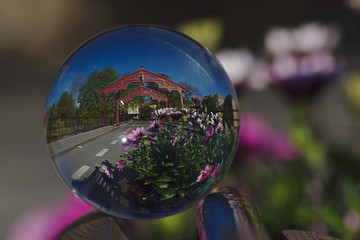 Trondheim Stadtbrücke in der Kugel