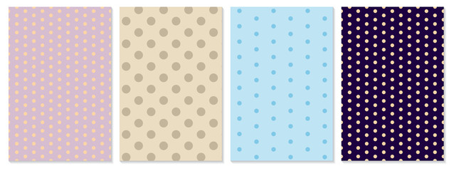 Polka dot pattern vector. Baby background. 