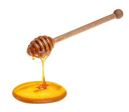 Honigl&ouml;ffel mit einem Honigkleks