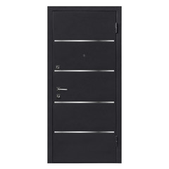 Steel Dark Blue Metallic Door With Lock And Steel Handle