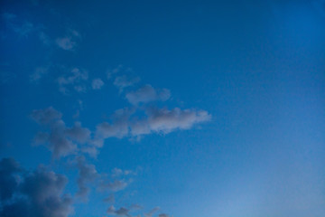 Fototapeta na wymiar Blue sky with clouds. Beautiful calm sky with few clouds