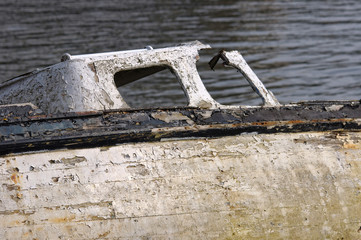 Wreck of coastal boat.