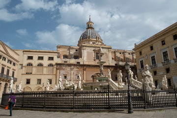 Pretoria fountain, Palermo, Sicily, Italy