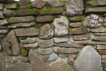 stone wall in the garden for background and texture