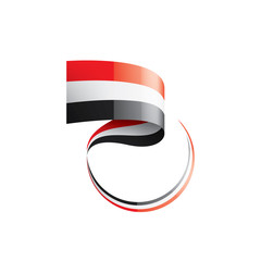 Obraz premium Yemeni flag, vector illustration on a white background.