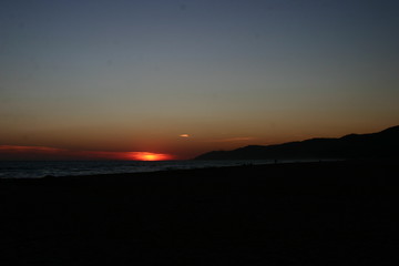 Beach at sunset in Tenerife. Spain