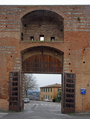 View on Porta San Marco Gate in Siena
