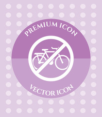 No Cycle Icon for Web, Applications, Software & Graphic Designs.